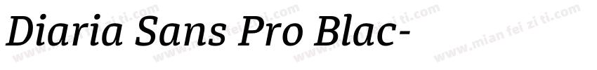 Diaria Sans Pro Blac字体转换